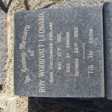 LEONARD Roy Woodyatt 1881-1960 