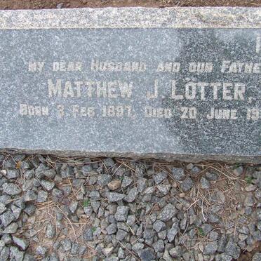 LOTTER Matthew J. 1897-1954 