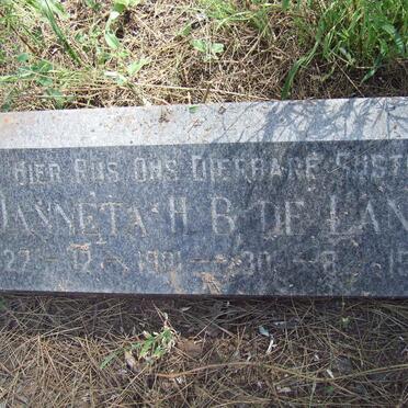 LANGE Janetta H.B., de 1901 - 1969