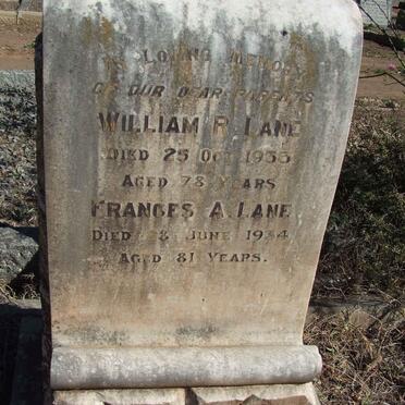 LANE William R. -1935 &amp; Frances A. -1934