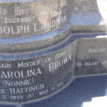 LANDMAN Willem Adolph &amp; Engela Carolina Brown HATTINGH 1903-1983