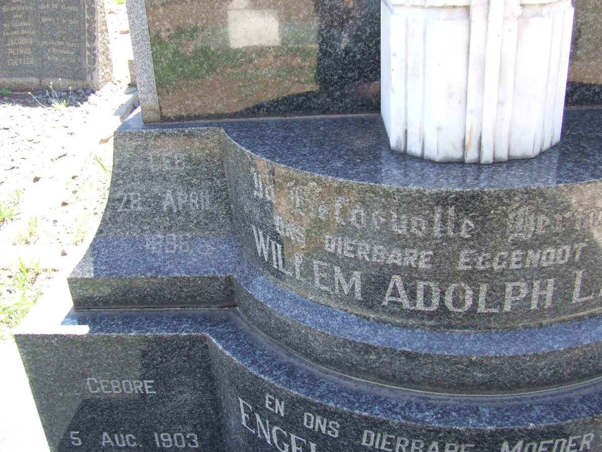 LANDMAN Willem Adolph 1896-1948 &amp; Engela Carolina Brown HATTINGH 1903-1983