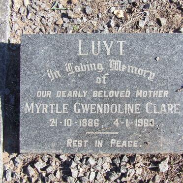 LUYT Myrtle Gwendoline Clare 1886-1963
