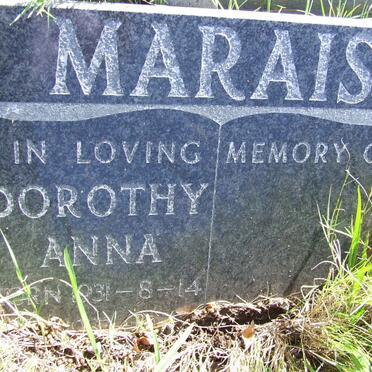 MARAIS Dorothy Anna 1931-1987