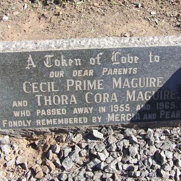 MAGUIRE Cecil Prime -1955 &amp; Thora Cora -1965