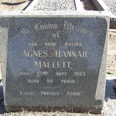 MALLETT Agnes Hannah -1953