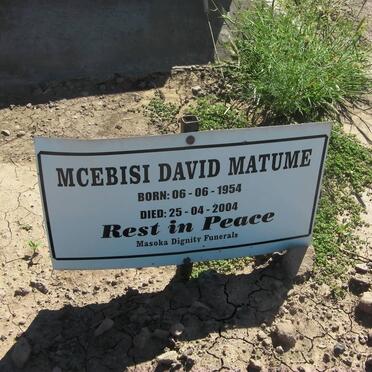 MATUME Mcebisi David 1954-2004