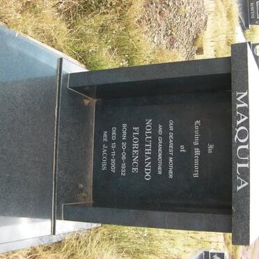 MAQULA Noluthando Florence 1932-2007