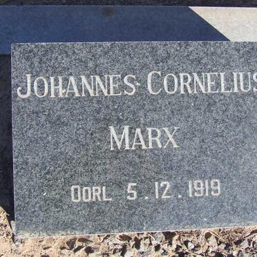 MARX Johannes Cornelius -1919