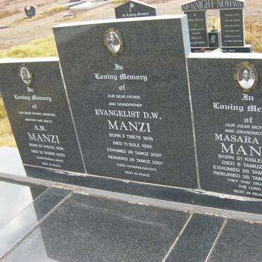 MANZI D.W. 1926-1992 &amp; Masara F.B. 1928-1987 :: MANZI S.M. 1954-2000