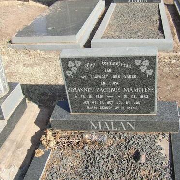 MALAN Johannes Jacobus Maartens 1921-1983