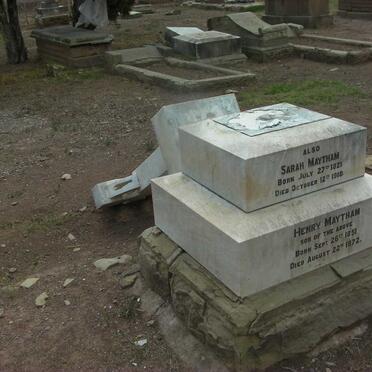 MAYTHAM Sarah 1821-1910 :: MAYTHAM Henry 1851-1872