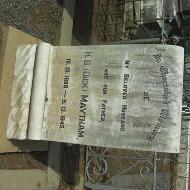 MAYTHAM H.D. 1889-1945