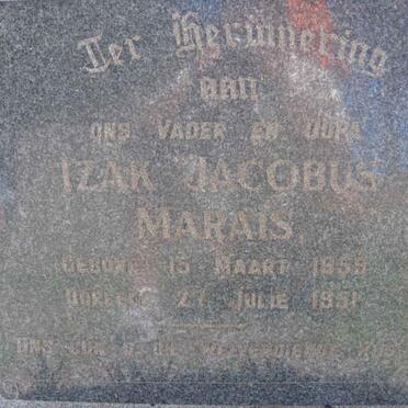 MARAIS Izak Jacobus 1859-1951