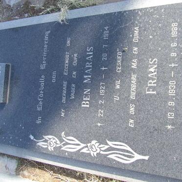 MARAIS Ben 1927-1984 &amp; Frans 1930-1988