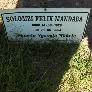 MANDABA Solomzi Felix 1920-2004