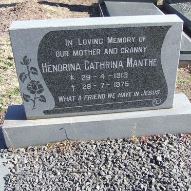 MANTHE Hendrina Cathrina 1913-1975
