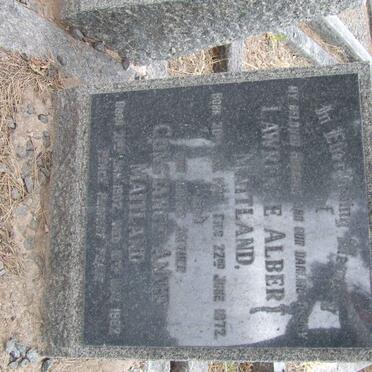 MAITLAND Lawrence Albert 1897-1972 &amp; Constance Annie 1902-1982