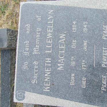MACLEAN Kenneth Llewellyn 1904-1943 
