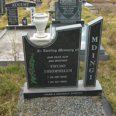 MDINGI Thuso Theophilus 1945-1999