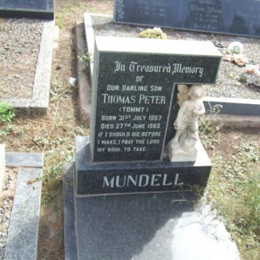 MUNDELL Thomas Peter 1957-1960