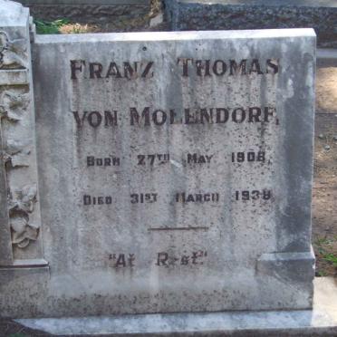 MOLENDORF Franz Thomas, von 1908-1938