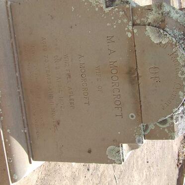 MOORCROFT M.A. -1892.