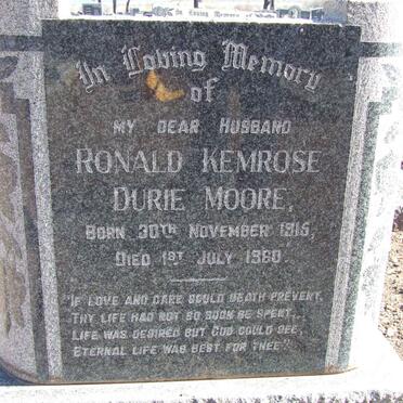 MOORE Ronald Kemrose Durie 1915-1960