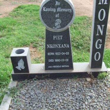 MONGO Piet Nkonxana 1922-1990