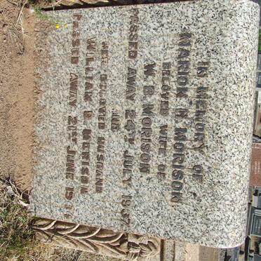 MORISON William B. -1944 &amp; Marion H. -1937