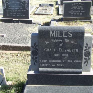 MILES Grace Elizabeth 1910-1968