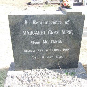 MIRK Margaret Gray nee McLENNAN -1959