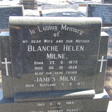 MILNE James 1977-1964 &amp; Blanche Helen 1873-1956