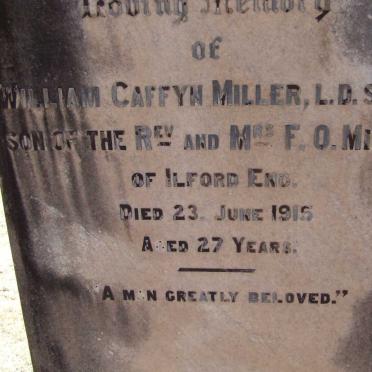 MILLER William Caffyn -1915