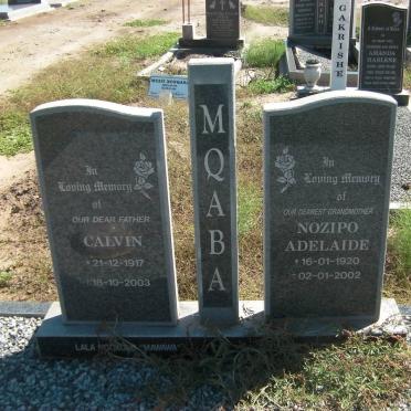 MQABA Calvin 1917-2003 &amp; Nozipo Adelaide 1920-2002