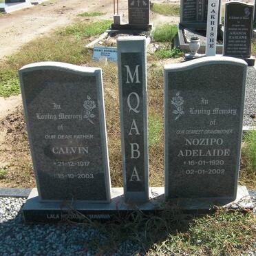 MQABA Calvin 1917-2003 &amp; Nozipo Adelaide 1920-2002