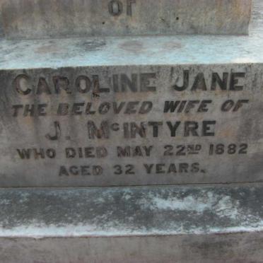McINTYRE Caroline Jane -1882