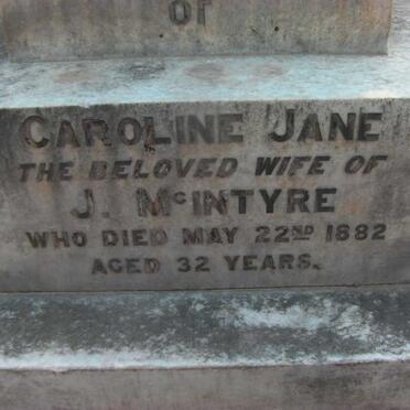 McINTYRE Caroline Jane -1882