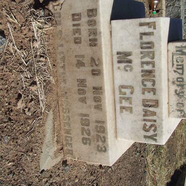 McGEE Florence Daisy 1923-1926