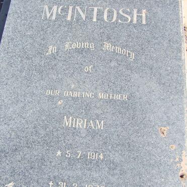 McINTOSH Miriam 1914-1976