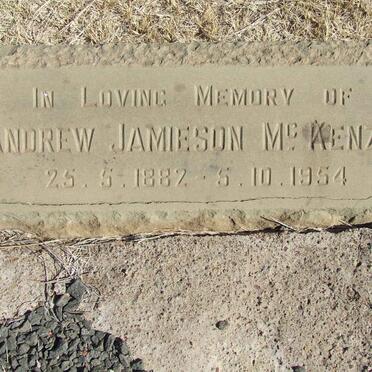 McKENZIE Andrew Jamieson 1882-1954