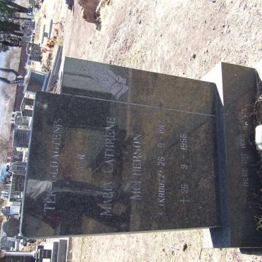 McPHERSON Maria Cathrene nee KROUTZ 1917-1956