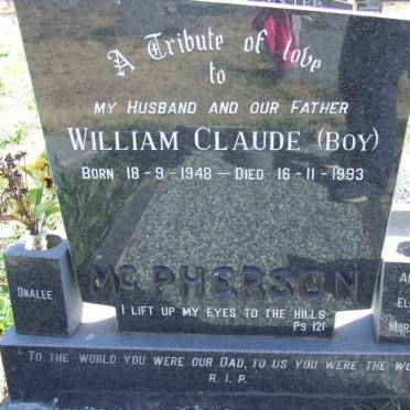 McPHERSON William Claude 1948-1993
