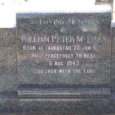 McEWAN William Peter 1877-1943