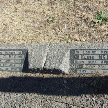 McCUNE Kenneth G. 1890-1945 &amp; Elbie 1899-1978