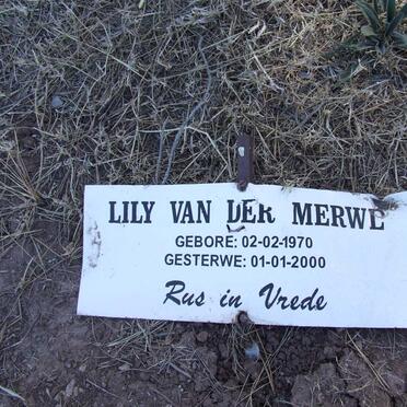 MERWE Lily, van der 1970-2000