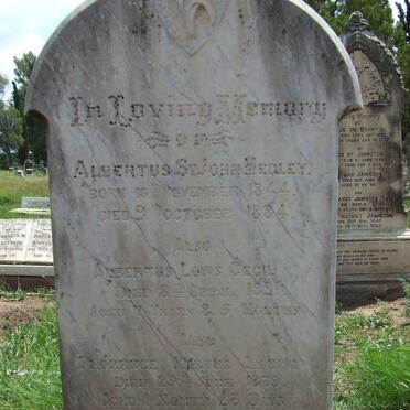 MEDLEY Albertrus St. John 1844-1884 ::  MEDLEY Albertus Louis Cecil -1891 :: MEDLEY Florence Martha Louisa -1879