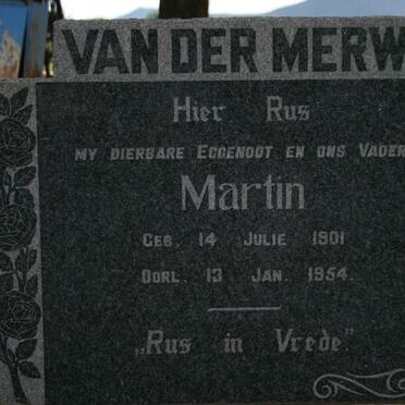 MERWE Martin, van der 1901-1954