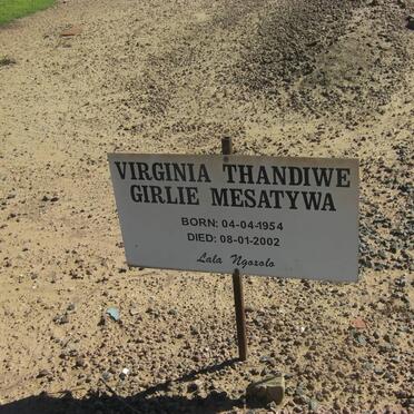 MESATYWA Virginia Thandiwe Girlie 1954-2002