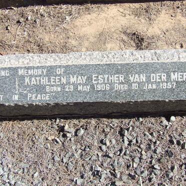 MERWE Kathleen May Esther, van der 1906-1957